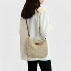 Emma | Women's Beach Bag With Woven Texture And Crossbody Strap | Casual