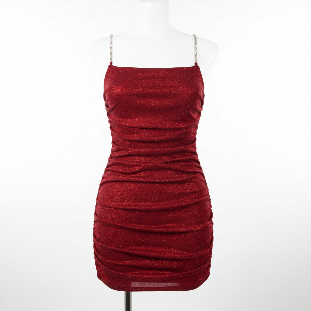 Emma | Women's Bodycon Midi Dress With Ruched Detail And Sleeveless Design | Glamorous