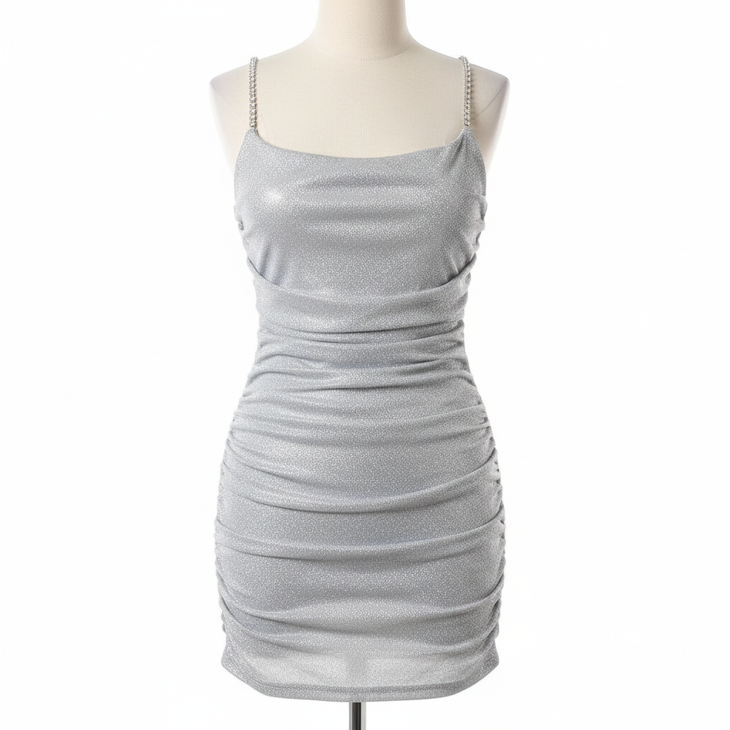 Emma | Women's Bodycon Midi Dress With Ruched Detail And Sleeveless Design | Glamorous