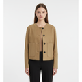Emma | Women's Bomber Jacket With Front Buttons And Patch Pockets | Minimalist
