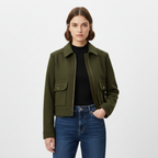 Emma | Women's Bomber Jacket With Zip Closure And Front Pockets | Casual