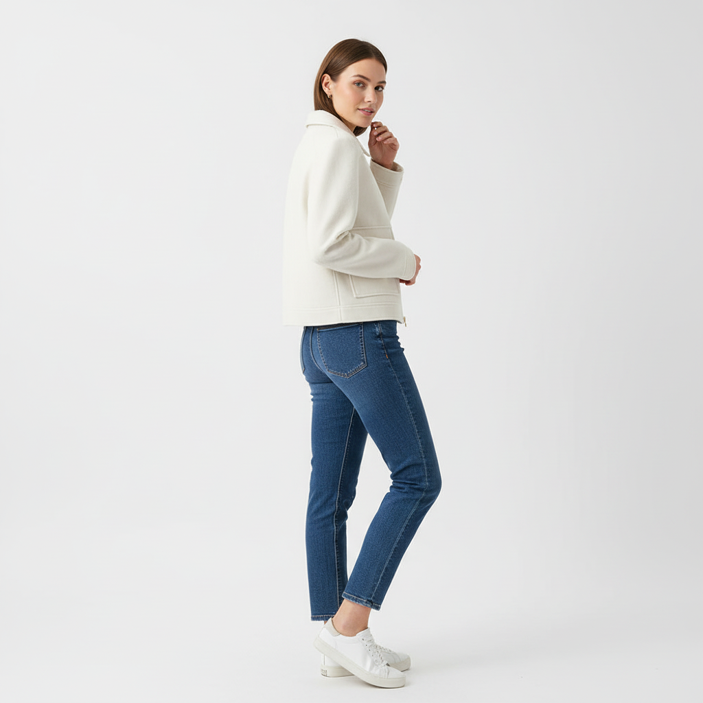 Emma | Women's Bomber Jacket With Zip Closure And Front Pockets | Casual