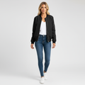 Emma | Women's Bomber Jacket With Zip Closure And Sleeve Pocket | Casual