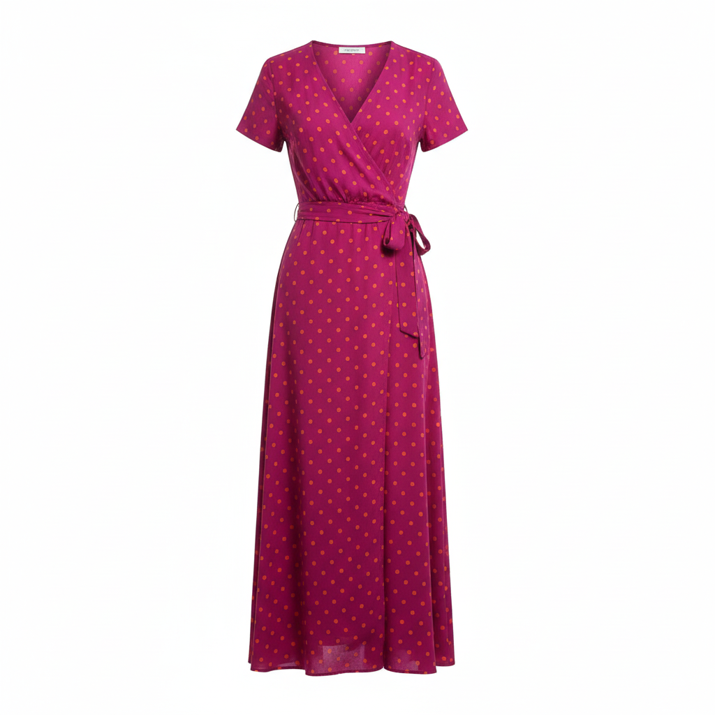 Emma | Women's Graduation Midi Dress With V-Neckline And Wrap Waist | Elegant