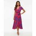 Emma | Women's Graduation Midi Dress With V-Neckline And Wrap Waist | Elegant
