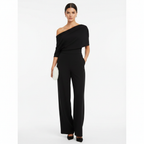 Emma | Women's Jumpsuit With Asymmetric Neckline And Wide Leg Fit | Elegant
