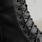 Emma | Women's Lace-Up Boots With Block Heel And Lace Closure | Vintage