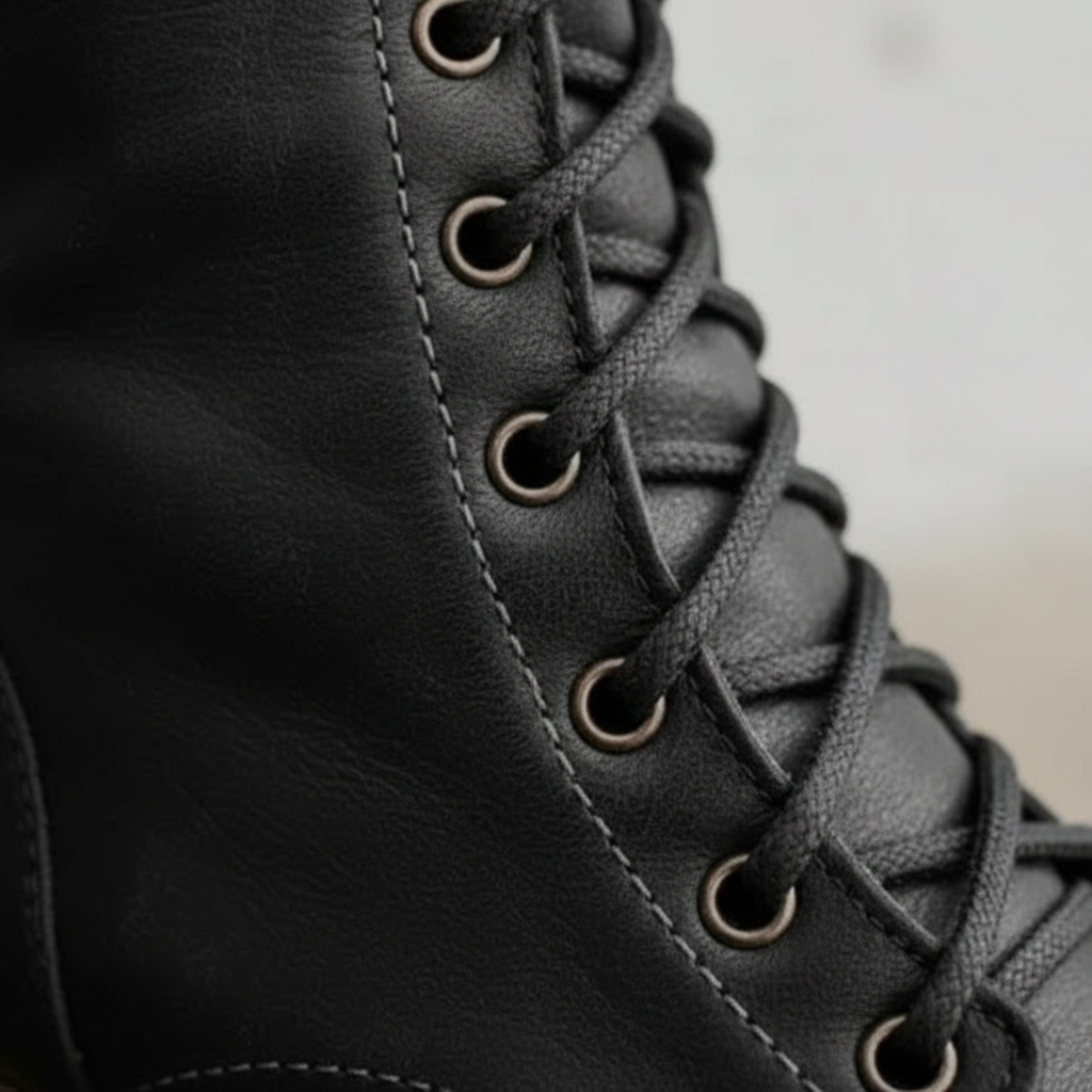 Emma | Women's Lace-Up Boots With Block Heel And Lace Closure | Vintage