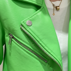 Emma | Women's Leather Jacket With Asymmetric Zip And Zip Pockets | Biker
