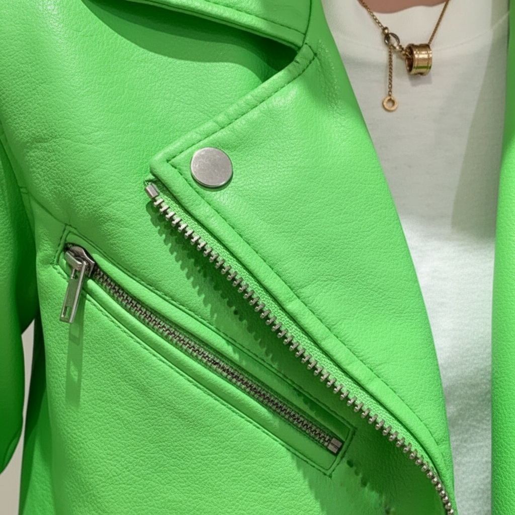 Emma | Women's Leather Jacket With Asymmetric Zip And Zip Pockets | Biker