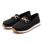 Emma | Women's Loafers With Gold Hardware And Stitch Detail | Casual