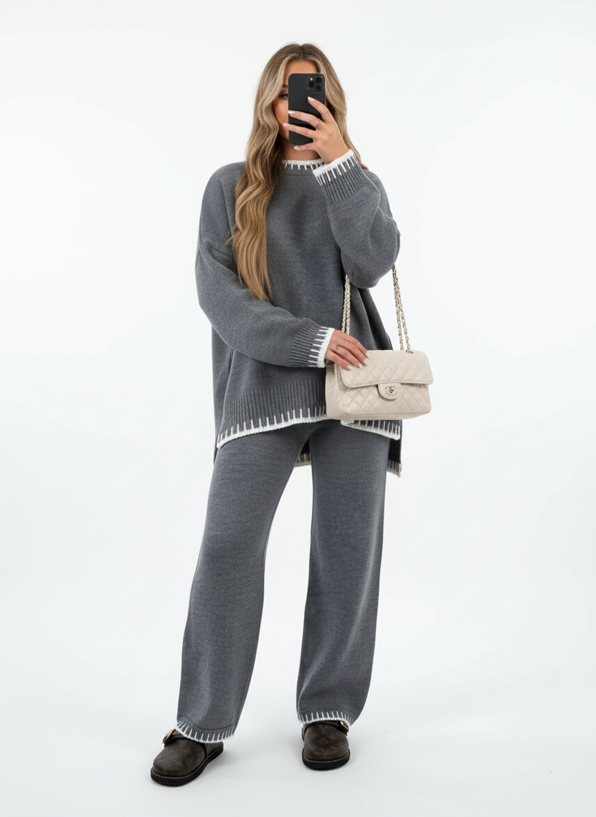 Emma | Women's Loungewear Set With Long Sleeves And Flared Pants | Casual
