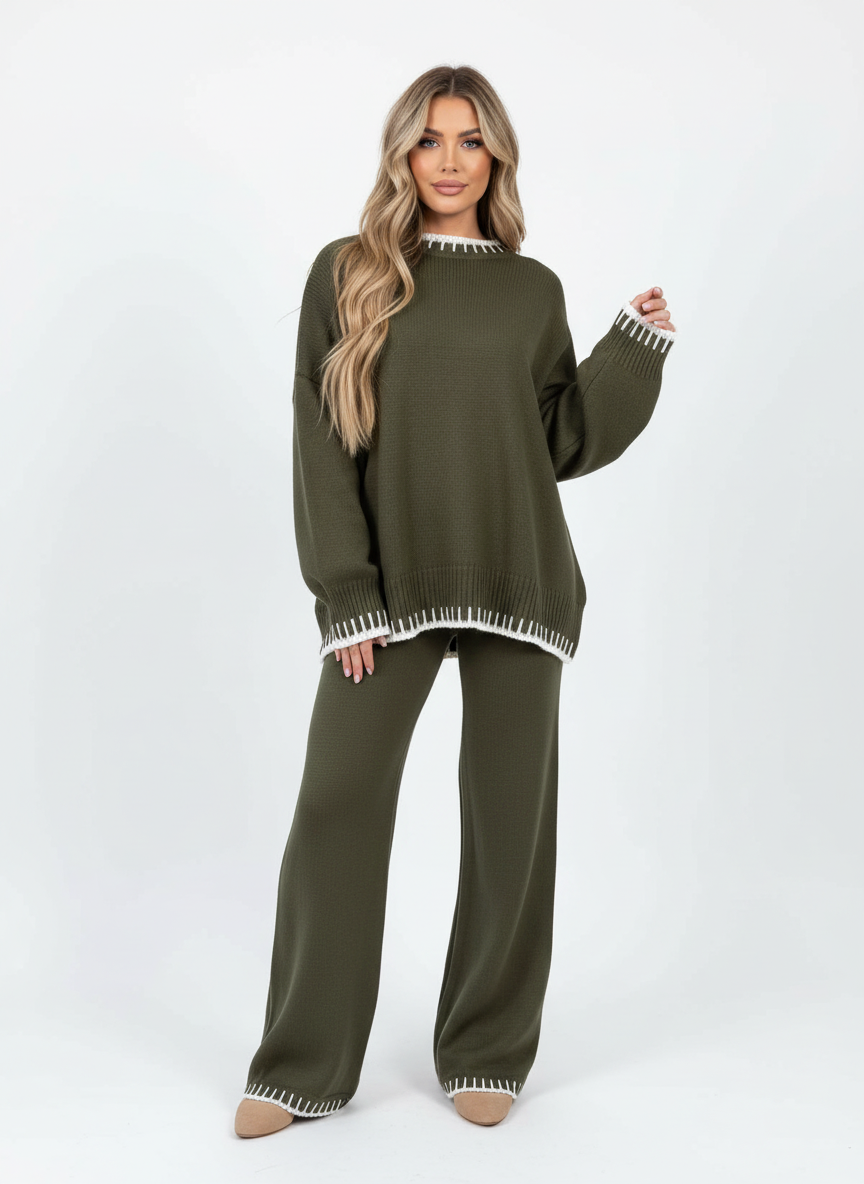 Emma | Women's Loungewear Set With Long Sleeves And Flared Pants | Casual