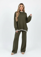 Emma | Women's Loungewear Set With Long Sleeves And Flared Pants | Casual