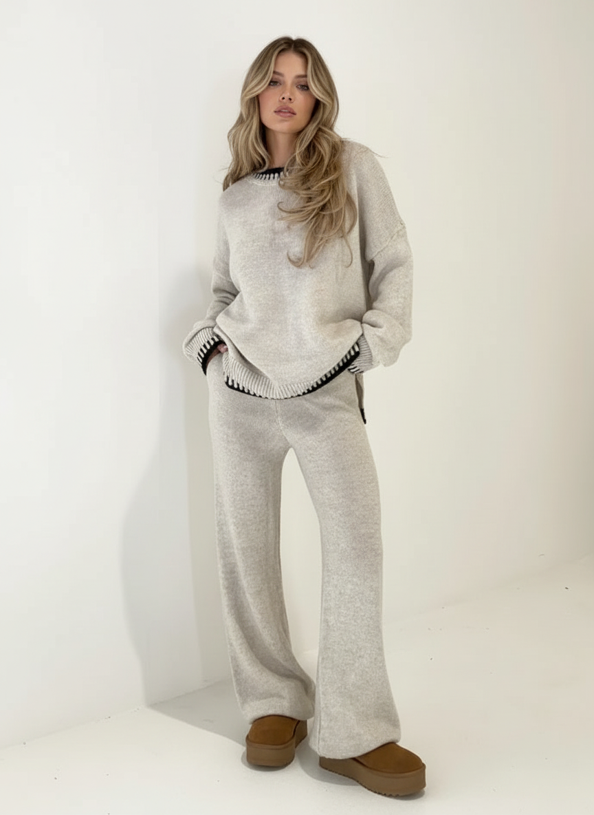 Emma | Women's Loungewear Set With Long Sleeves And Flared Pants | Casual