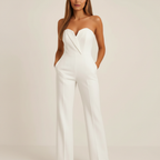 Emma | Women's One-Piece Jumpsuit With Sweetheart Neckline And Pockets | Elegant