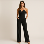 Emma | Women's One-Piece Jumpsuit With Sweetheart Neckline And Pockets | Elegant