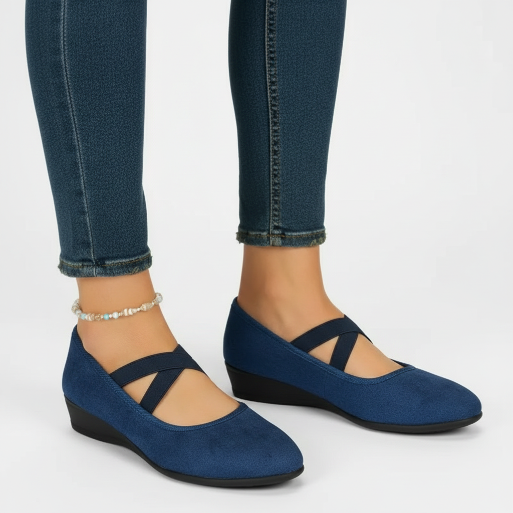 Emma | Women's Orthopedic Shoes With Elastic Straps And Slip On Design | Casual