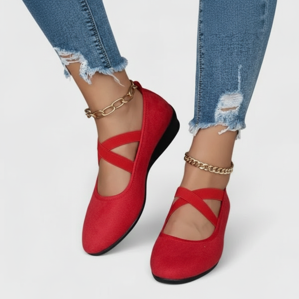 Emma | Women's Orthopedic Shoes With Elastic Straps And Slip On Design | Casual