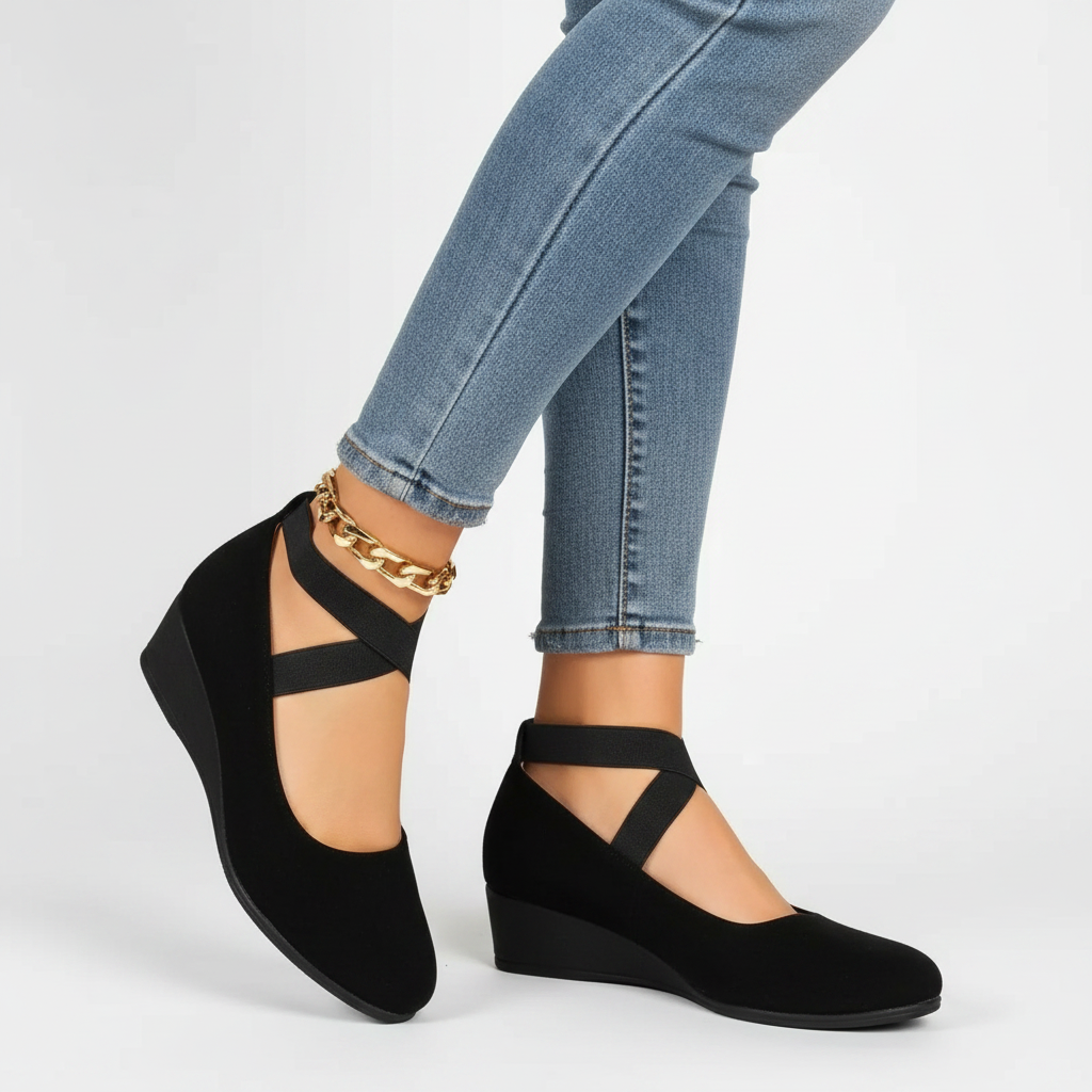 Emma | Women's Orthopedic Shoes With Elastic Straps And Slip On Design | Casual