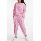 Emma | Women's Outfit Set With Long Sleeve Top And Tapered Pants | Casual