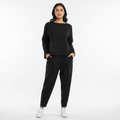 Emma | Women's Outfit Set With Long Sleeve Top And Tapered Pants | Casual
