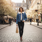 Emma | Women's Sherpa Jacket With Zip Closure And Chest Pockets | Casual