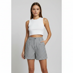 Emma | Women's Shorts With Pleated Front And Button Closure | Casual