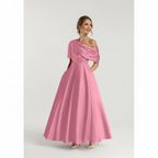 Emma | Women's Wedding Guest Dress With Asymmetric Neckline And Draped Detail | Elegant