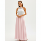 Emma | Women's Wedding Guest Dress With Halter Neckline And Pleated Skirt | Elegant