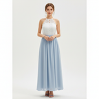 Emma | Women's Wedding Guest Dress With Halter Neckline And Pleated Skirt | Elegant