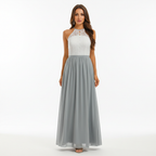 Emma | Women's Wedding Guest Dress With Halter Neckline And Pleated Skirt | Elegant