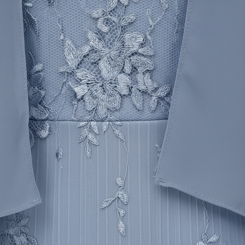 Emma | Women's Wedding Guest Midi Dress With Lace Overlay And Draped Cape | Elegant