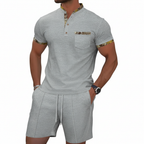Ethan | Men's 2-Piece Set With Short Sleeve Polo And Drawstring Shorts | Sporty