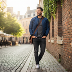 Ethan | Men's Bomber Jacket With Zip Closure And Sleeve Pocket | Casual
