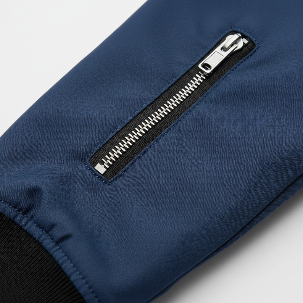 Ethan | Men's Bomber Jacket With Zip Closure And Sleeve Pocket | Casual