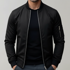 Ethan | Men's Bomber Jacket With Zip Closure And Sleeve Pocket | Casual