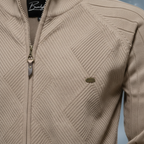Ethan | Men's Bomber Jacket With Zip Closure And Textured Pattern | Casual