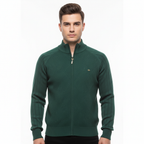 Ethan | Men's Bomber Jacket With Zip Closure And Textured Pattern | Casual