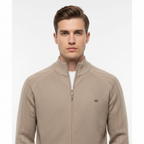 Ethan | Men's Bomber Jacket With Zip Closure And Textured Pattern | Casual