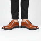 Ethan | Men's Classic Lace Up With Sleek Panel Design And Lace Closure | Formal