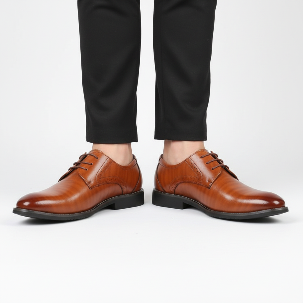 Ethan | Men's Classic Lace Up With Sleek Panel Design And Lace Closure | Formal