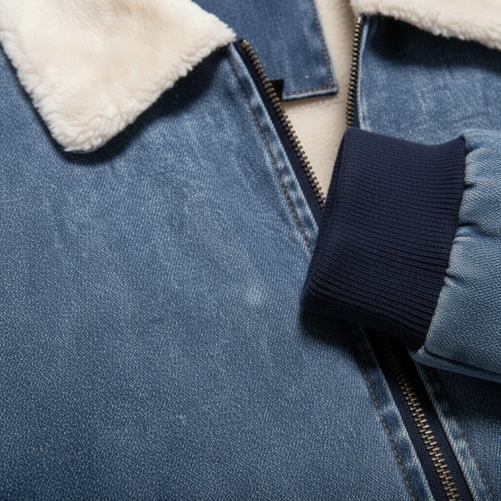 Ethan | Men's Denim Jacket With Zip Closure And Front Pockets | Casual