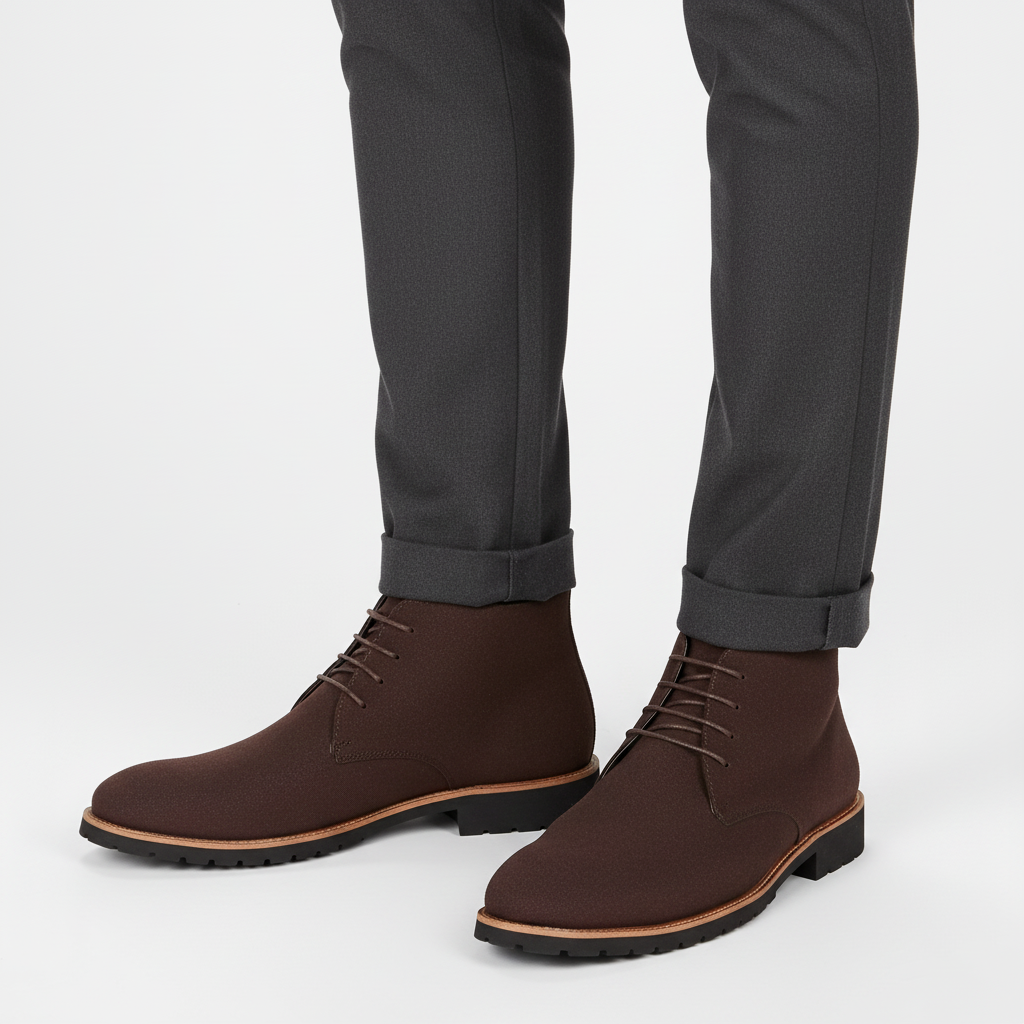 Ethan | Men's Lace-Up Boots With Ankle Height And Lug Sole | Casual
