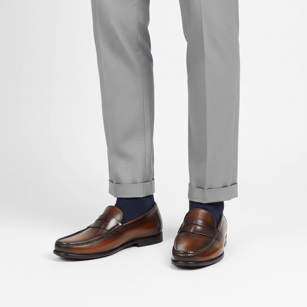 Ethan | Men's Loafer With Slip On Design And Sleek Panel Detail | Formal