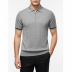 Ethan | Men's Polo Shirt With Zip Closure And Short Sleeves | Casual