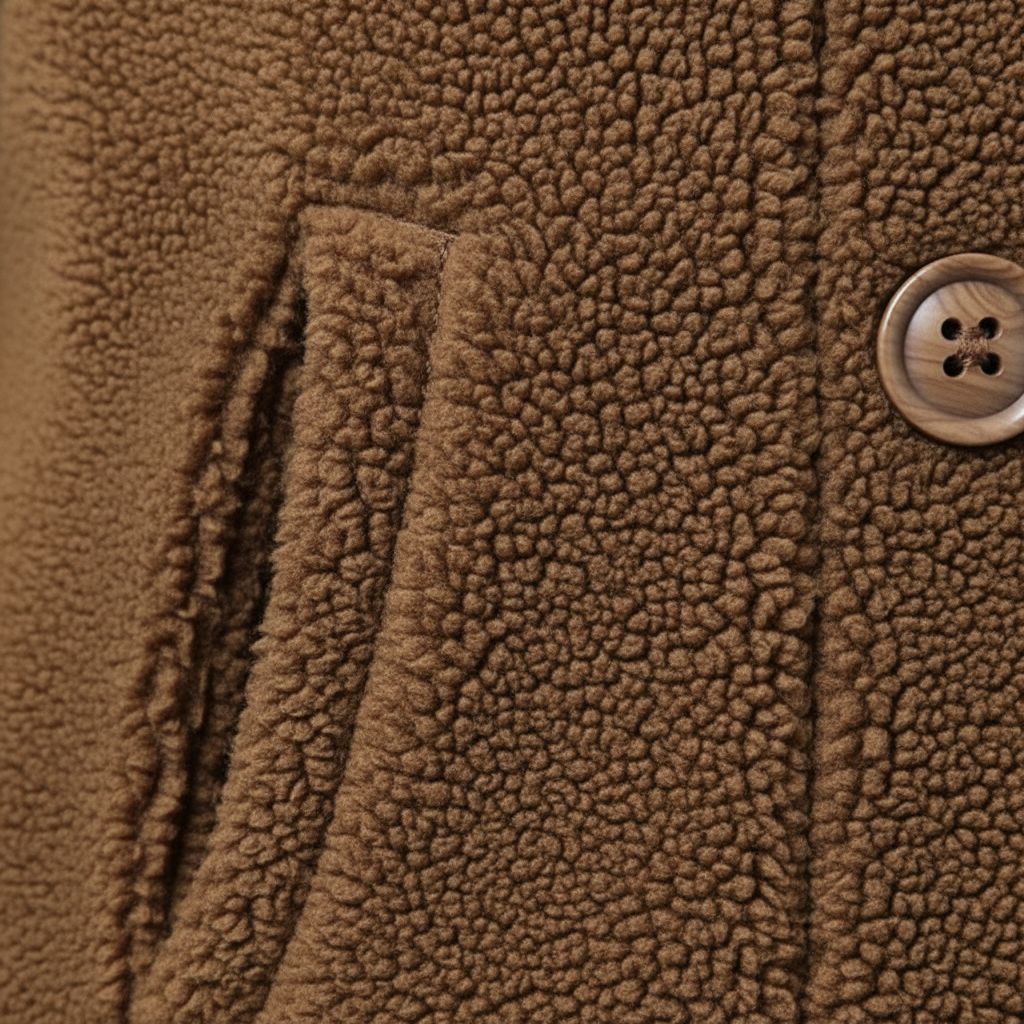 Ethan | Men's Sherpa Jacket With Button Front And Side Pockets | Casual