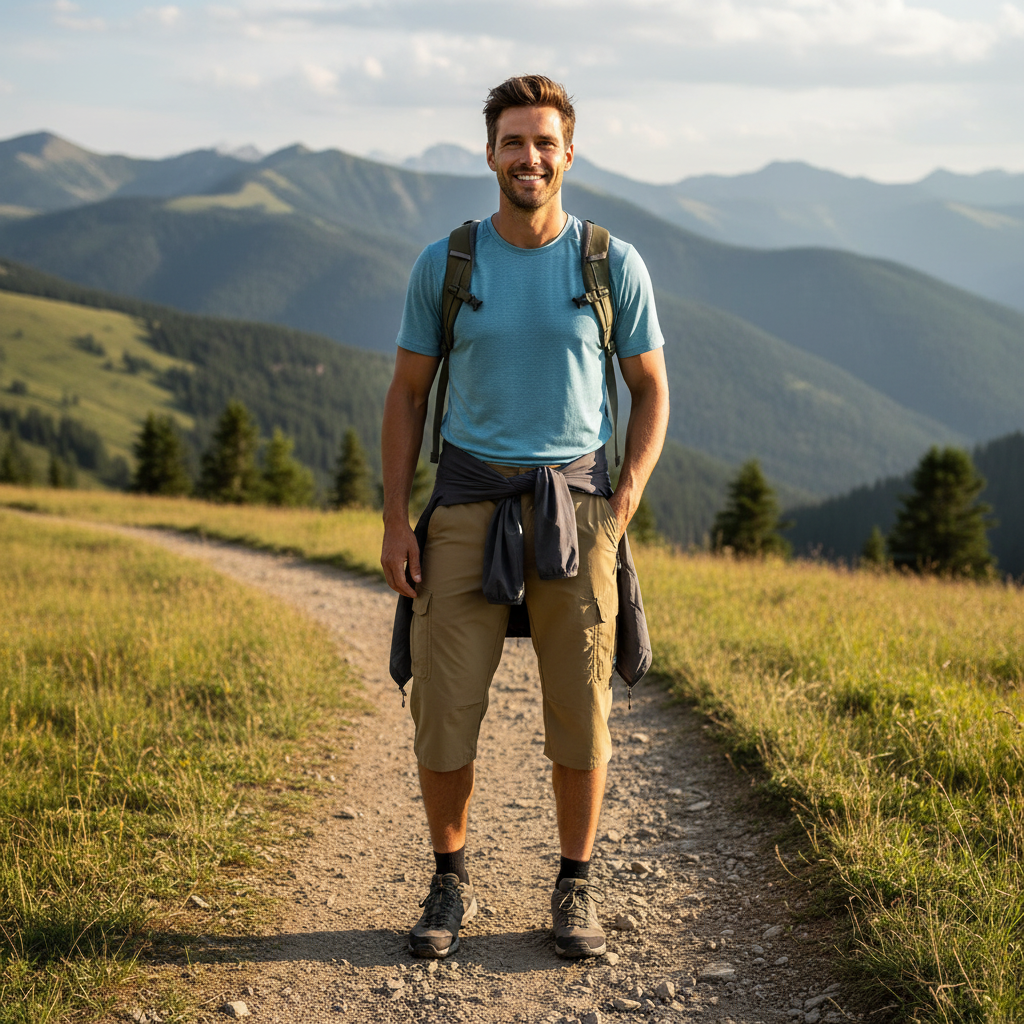 Ethan | Men's Shorts With Cargo Pockets And Zip Closure | Casual