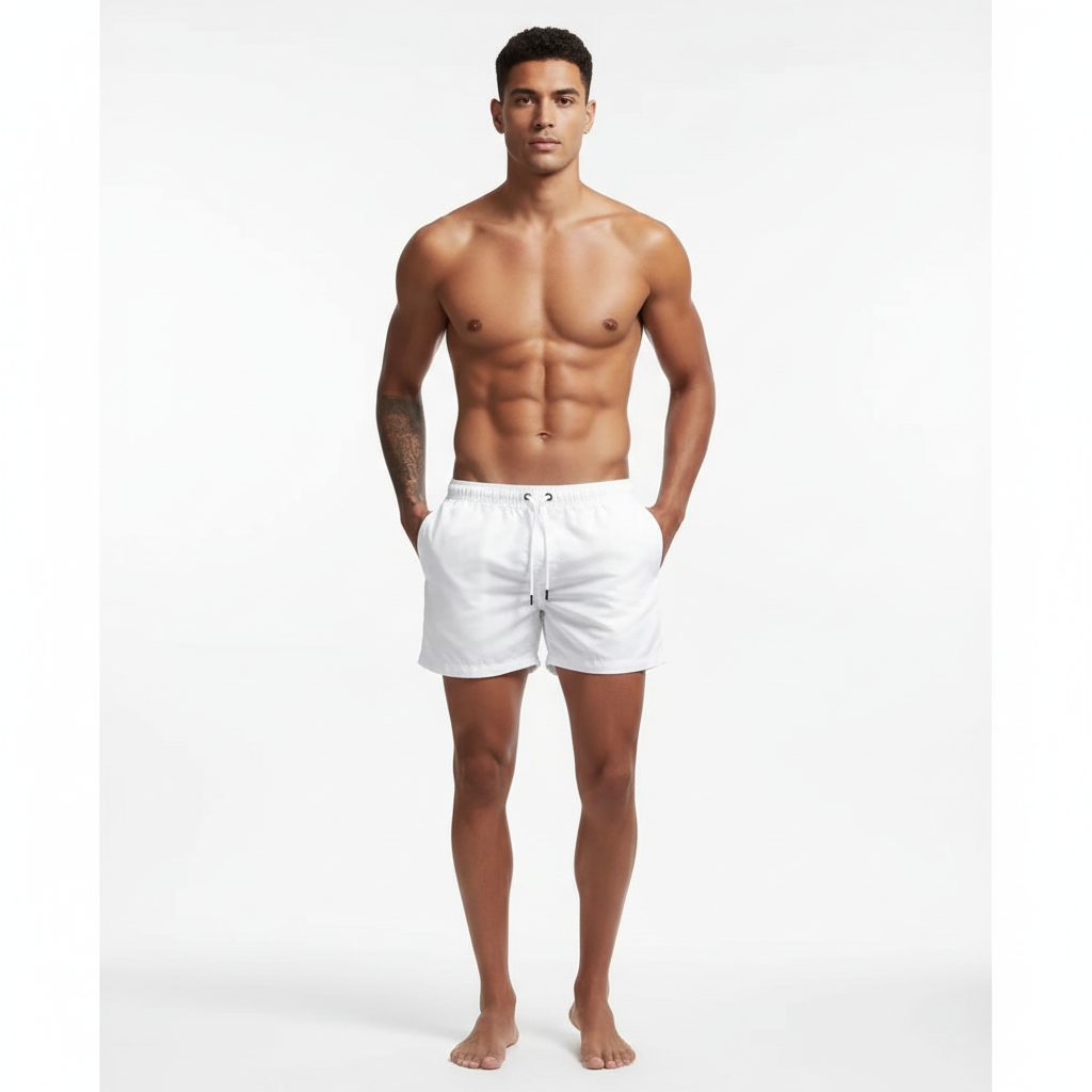 Ethan | Men's Swim Short With Drawstring Waist And Side Pockets | Summer