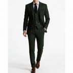 Ethan | Men's Three Piece Suit With Notch Lapel And Button Vest | Classic